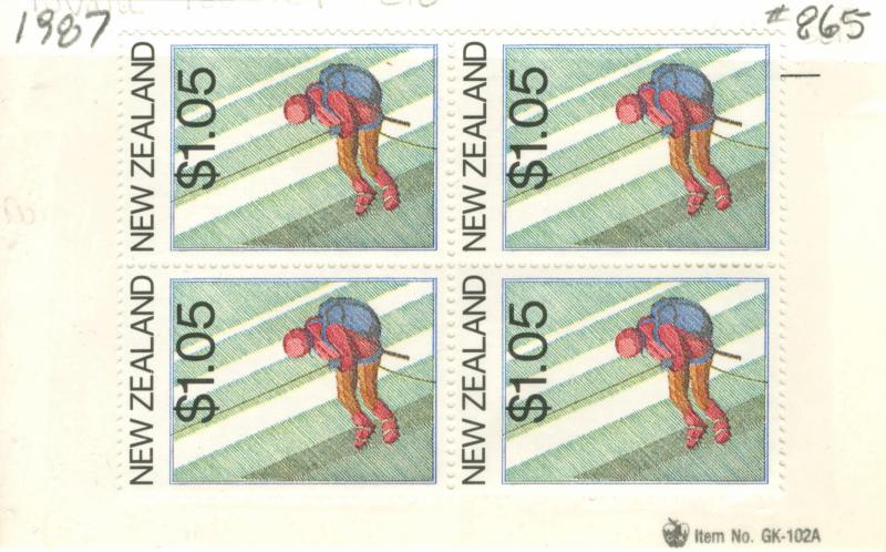 NEW ZEALAND - SC #865 - MINT NH BLOCK OF 4 - 1987 - Item NZ003