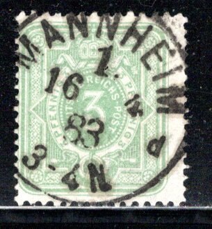 Germany Reich Scott # 37b, used, experts h/s, Mi 39 Ia