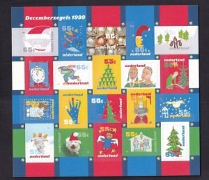 Netherlands  #1041  MNH  1999  sheet Christmas self-adhesive