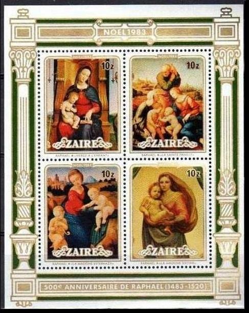 1983 Zaire 830-833/B47 500 years to the artist Raphael 5,00 €