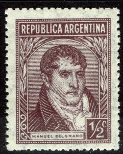 Argentina #418  Unused MOG - Manuel Belgrano (1935)