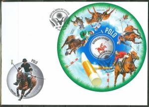 NIGER 2013 POLO CHAMPIONS SOUVENIR SHEET FDC