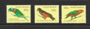 BIRDS - INDONESIA #1006b-d SINGLES FROM SOUVENIR SHEET  MNH