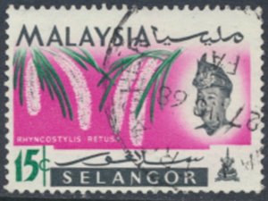 Selangor   Malaya  SC#  126  Used  Flowers  see details & scans