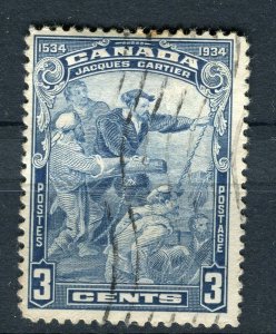 CANADA; 1934 early GV pictorial Cartier issue fine used 3c. value