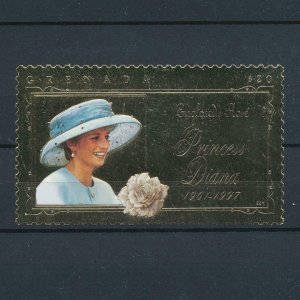 [106694] Grenada 1998 Royalty Princess Diana England's Rose Gold coloured MNH