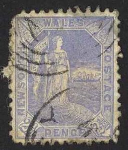 Australia New South Wales Sc# 89a Used perf 12 1890 2½p Australia