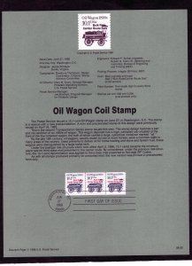 SP682a Oil Wagon, Souvenir Page FDC (#2130a)