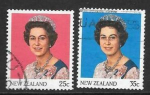 NEW ZEALAND SG1370/1 1985 QUEEN ELIZABETH II USED