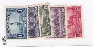 CANADA # 223-227 VF-MNH CAT VALUE $255