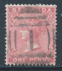 Bermuda #19b Used 1p Queen Victoria - Rose Red -Wmk. 2