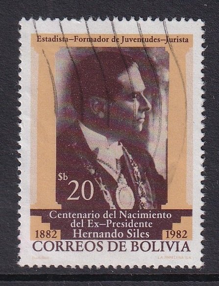 Bolivia   #682  used  1982  Siles