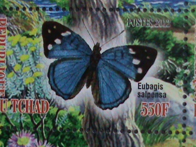 CHAD STAMP-2012 COLORFUL BEAUTIFUL LOVELY BUTTERFLY MNH MINI SHEET- VERY FINE