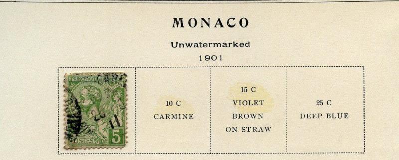 MONACO  LOT OF MINT HINGED & USED STAMPS