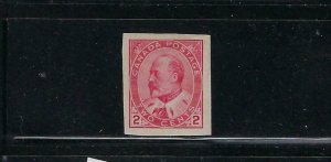 CANADA SCOTT #90A 1903-08 EDWARD VII- 2C (CARMINE)- IMPERFORATE  - MINT  HINGED