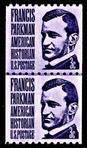 US 1297 MNH VF 3 Cent Francis Parkman Line Pair