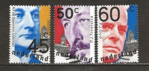 Netherlands Scott catalog # 594-596  Mint NH