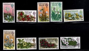 Falkland  Islands Scott 197-205 MNH** 1971 P denominated surcharged stamps