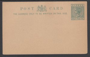 Cyprus H&G 10 mint 1893 ½p QV Postal Card, VF