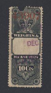 Canada Revenue W&M Stamp #FWM2-10c (#43907) Used Guide Value = $60.00