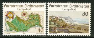Liechtenstein #615-616 mint set, Europa