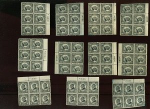 610 Harding Lot of 11  Mint  Plate Blocks of 6 Stamps  (610 PB A32)