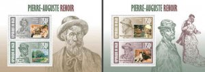 Niger - Auguste Renoir - 2 Two Stamp Sheets - 14A-174