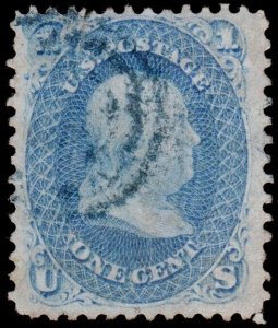 United States Scott 63 (1861) Used F, CV $45.00 C