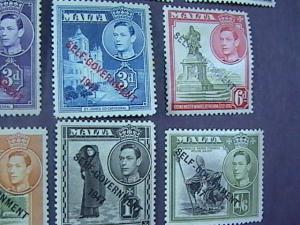 MALTA # 208-222-MINT/HINGED-COMPLETE SET---GOEVI---1948-53