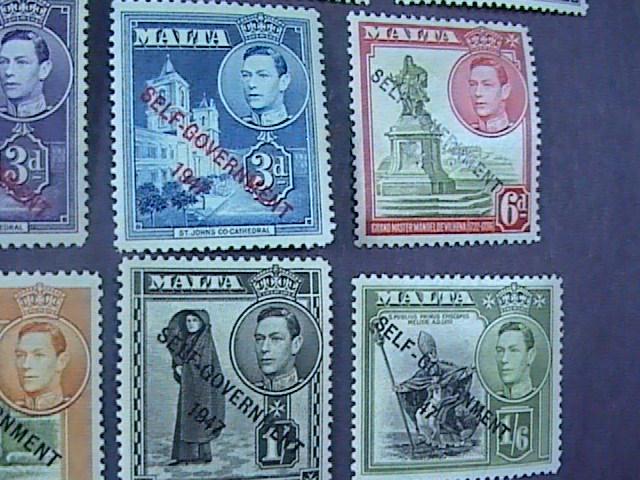 MALTA # 208-222-MINT/HINGED-COMPLETE SET---GOEVI---1948-53