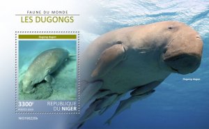 NIGER - 2019 - Dugongs - Perf Souv Sheet - Mint Never Hinged
