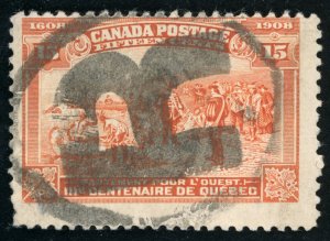 Canada Scott 102 Used 1908 15c  Large R Cancel in Oval Lot MM024 bhmstamps