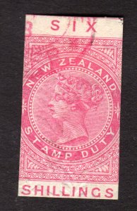 New Zealand Revenue    # AR7  used   SIX Shillings     Lot 170509