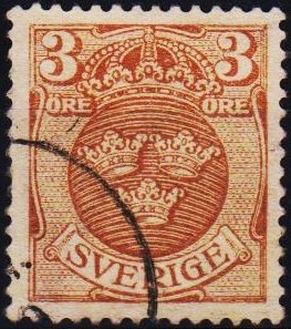 Sweden. 1910 3ore S.G.67 Fine Used