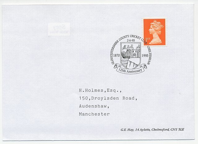 Cover / Postmark GB / UK 1995 Cricket