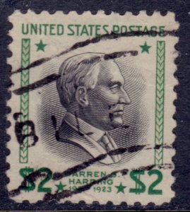 United States, 1938, Presidential Issue, Warren Harding, $2.00, sc#833, used**