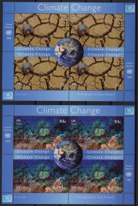 [HipG905] United Nations 2008 : Climate change Good set 2 sheets very fine MNH