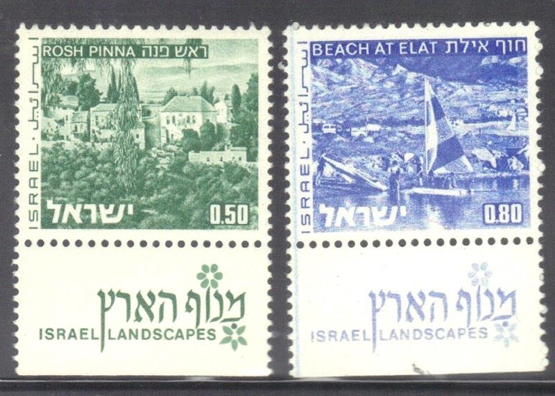 ROSS1374: ISRAEL SCOTT# 468+470A w/tab  **MNH** 1971-75 