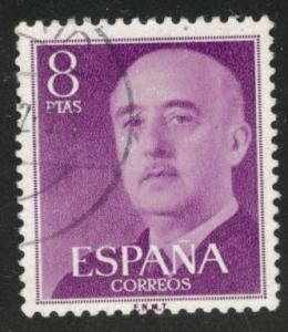 SPAIN Scott 834 Used from 1954-56 Franco FNMT imprint set