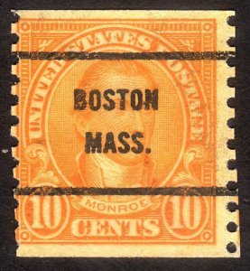 1924, US 10c, James Monroe, Used, Boston precancel, Sc 603