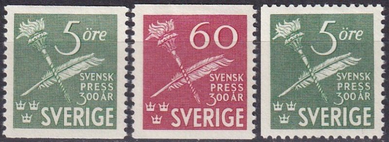 Sweden #360-2 F-VF Unused CV $7.60 (Z5250)