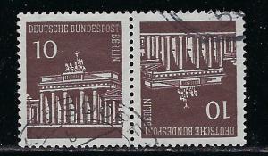 Germany Berlin Scott # 9N251b, used, tete beche, Mi # K5