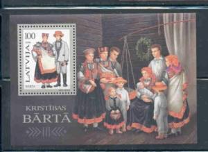 Latvia Sc 416 1996 Costumes -Barta stamp souvenir sheet NH