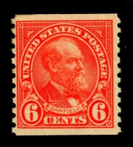 OAS-CNY 12899 SCOTT 723 – 1932 6c Garfield, deep orange COIL HINGED $14