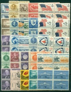 25 DIFFERENT SPECIFIC 4-CENT BLOCKS OF 4, MINT, OG, NH, GREAT PRICE! (12)