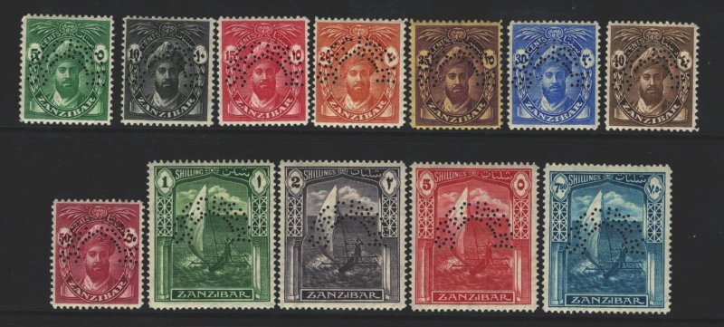 Zanzibar Sc#201-212 MLH - SPECIMEN