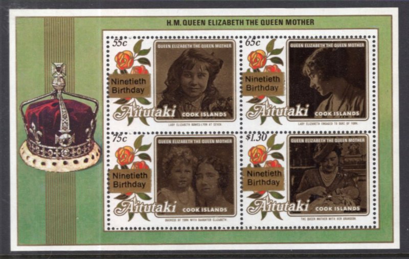 Aitutaki 446 Souvenir Sheet MNH BIN