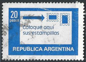 Argentina #1201 20p Correct Positioning of Stamps