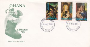 Ghana # 770-772, Christmas -  Paintings, First Day Cover