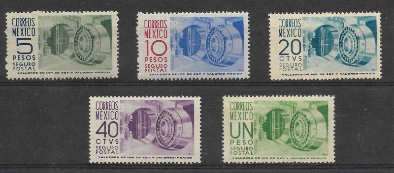 MEXICO 1950 INSURED LETTER STAMP SCOTT G10 -614 COMPLETE SET MLH